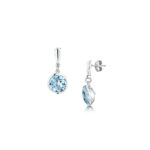 Silver Sky Topaz drop Earring