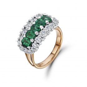 Bespoke Emerald and Diamond ring