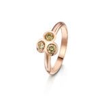 Champagne Diamonds set in 18ct Rose Gold
