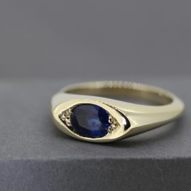 Sapphire signet ring