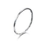 Hammered Silver Bangle