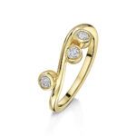 Diamond Wavy Ring